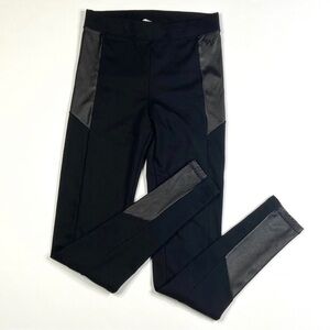 PINK Victoria’s Secret Faux Leather Panels High Waisted Leggings Size S